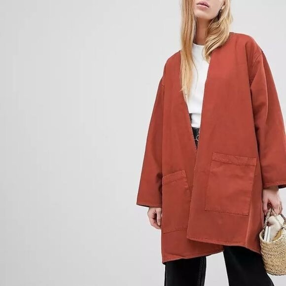 ASOS Eva Open  Waven Kimono Jacket - Picture 2 of 13